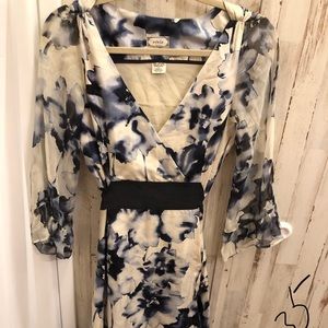 Viola beautiful 100% silk lined floral dress 8 LN